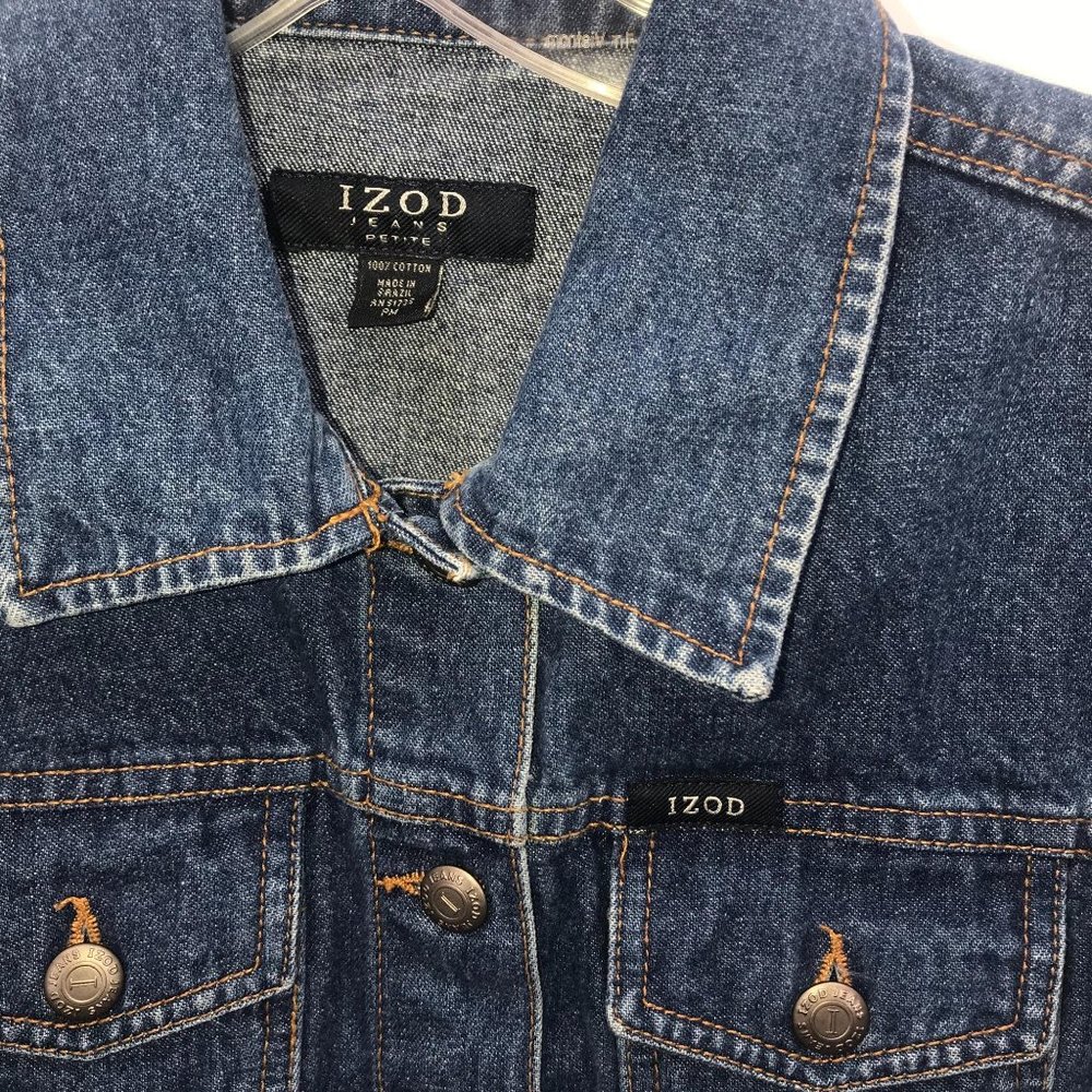 WOMENS IZOD BLUE JEAN JACKET - Picture 3 of 5
